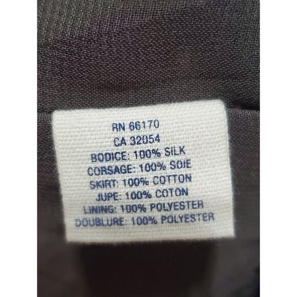 Maeve Women's Black Ruffle 100% Silk Scoop Neck Sleeveless Knee Length Dress 6 - Picture 8 of 12